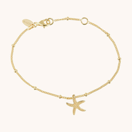 Starfish Bead Bracelet Gold